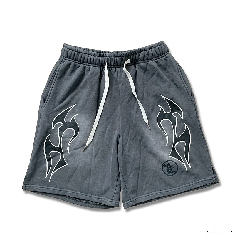 Hellstar Flame Wind Grey Shorts