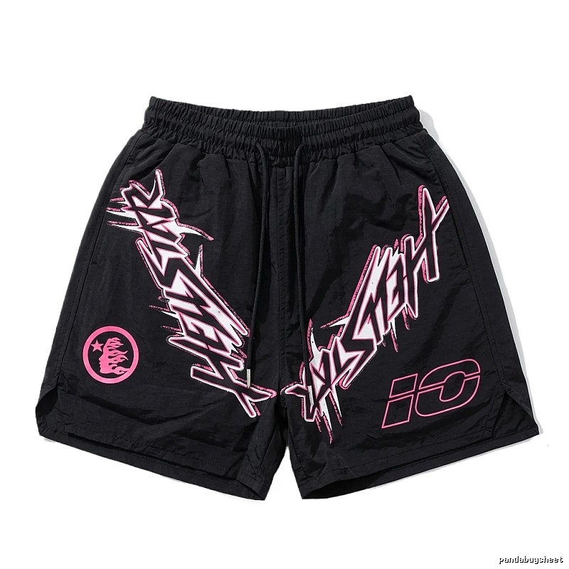Hellstar trendy and cool style black shorts