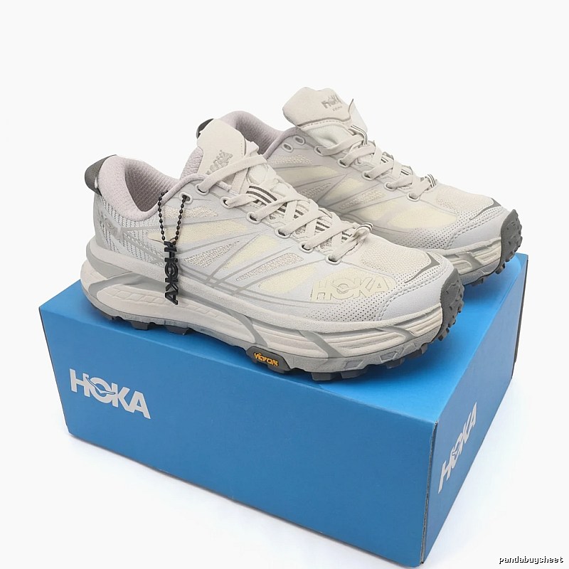 HOKA Trail - Style Light Gray Running Shoes