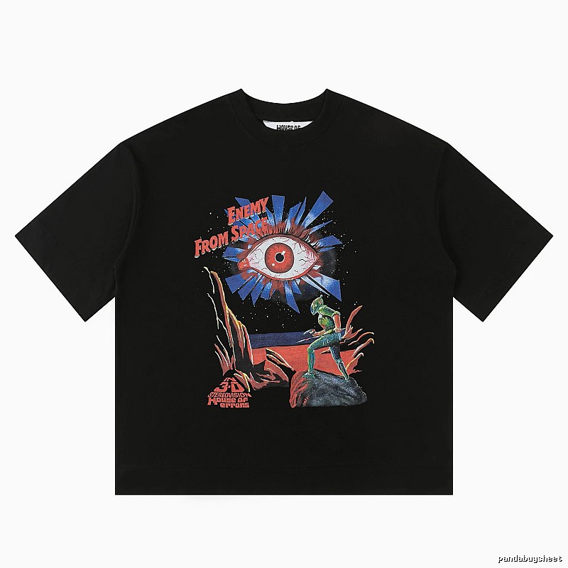 "House of Errors Alien Eye Trendy Cool Black T-shirt"