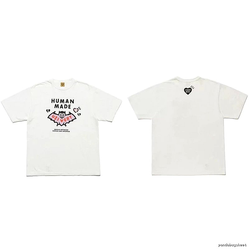 Human Made Casual Heart logo T-shirt Black Green Human for Comfortable Styling