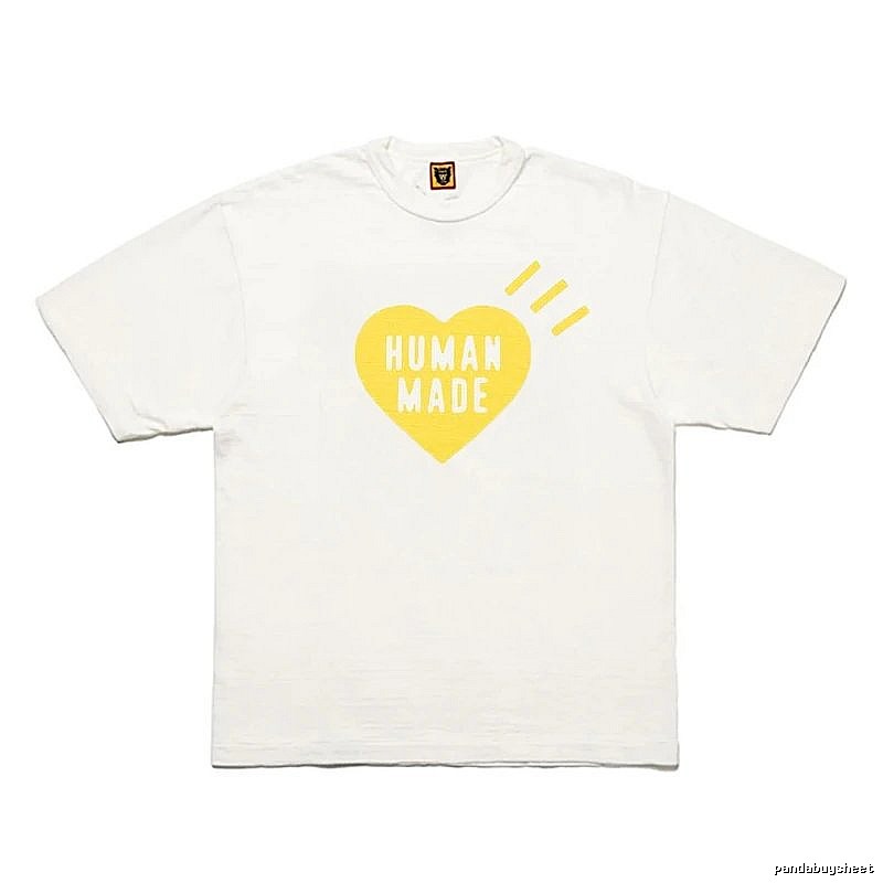 Human Made Monogram Heart logo T-shirt Black Green Human for Layered Styling