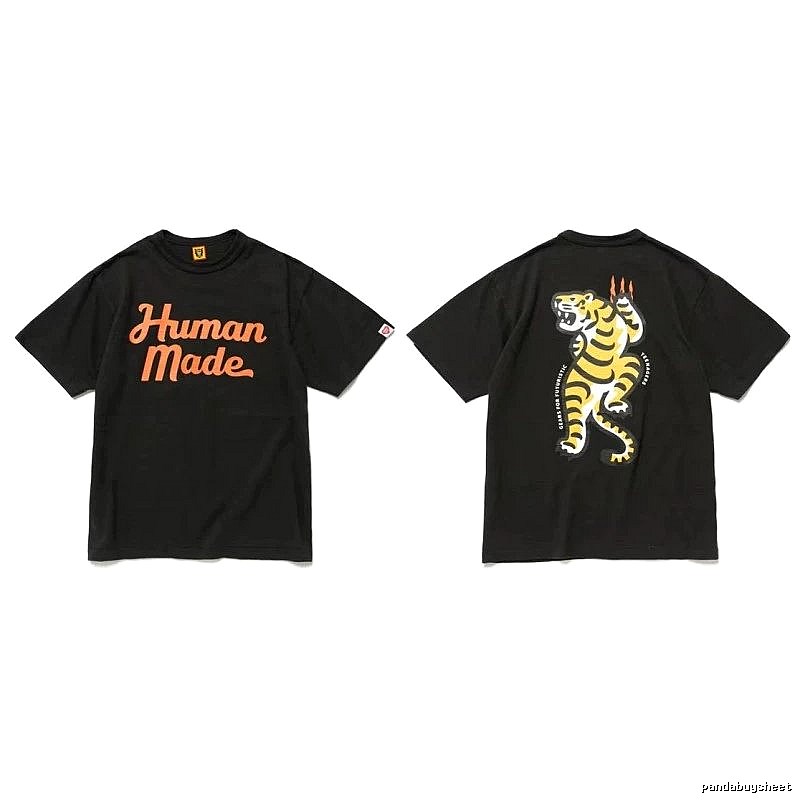 Human Made Patterned Heart logo T-shirt Black Green Human with Signature Styling