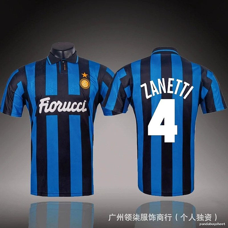 Inter Milan Travel Brehme #3 soccer jersey Blue Black Striped with Modern Look