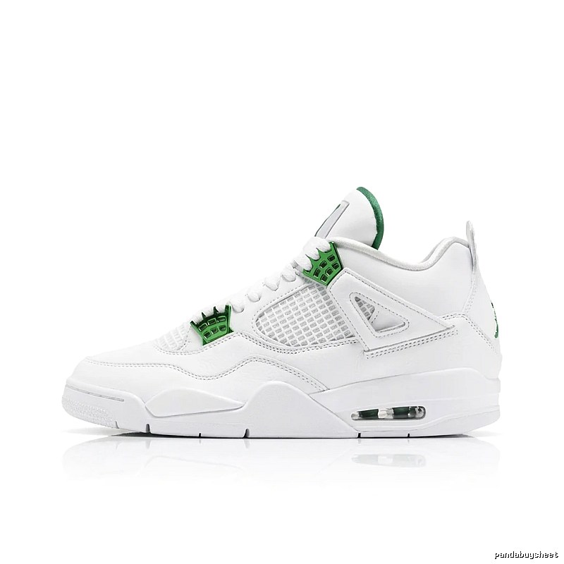 Jordan 4th generation trendy and cool style white-green shoes