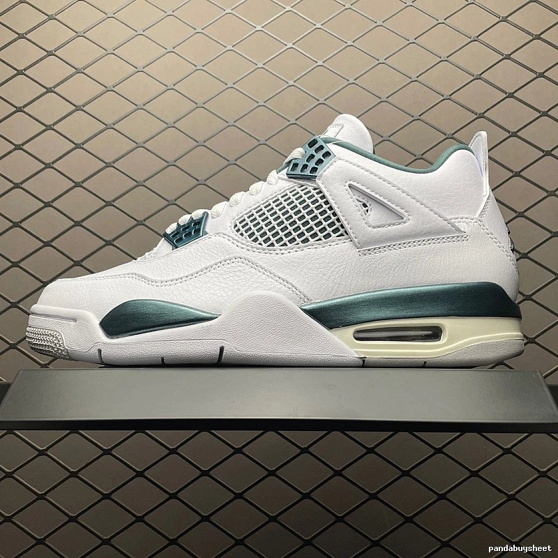 Jordan White and Green Basketball High-Tops Defined by Sculpted Heel