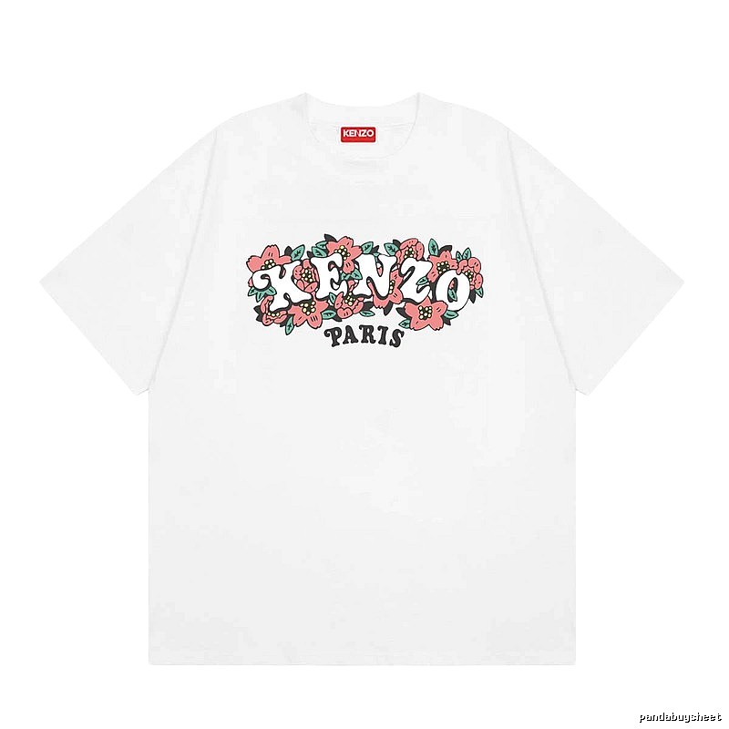 KENZO Floral Collection Street Style White Short-sleeve T-shirt