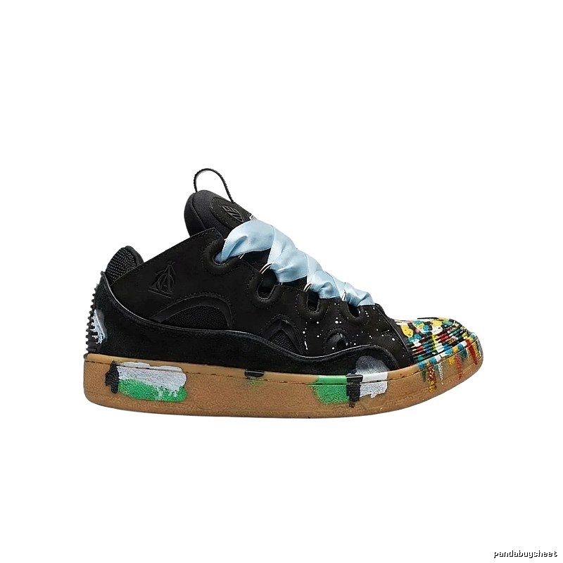 LANVIN Graffiti Trendy and Cool Black Shoes