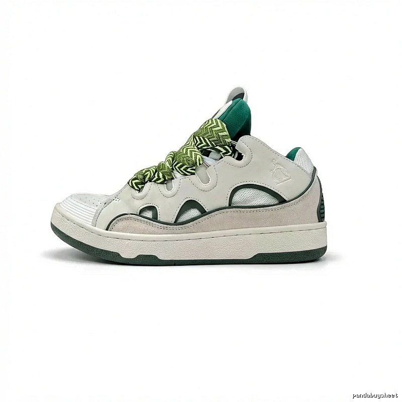 LANVIN retro-style gray and white sports shoes