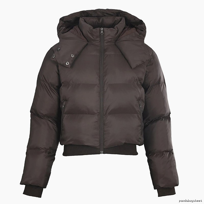 Layering Cropped Puffer Jacket by Independent Design - Dark Brown