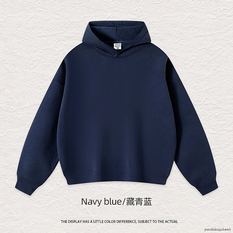 Logo Detail Blank pullover hoodie Black Minimal A with Relaxed Feel