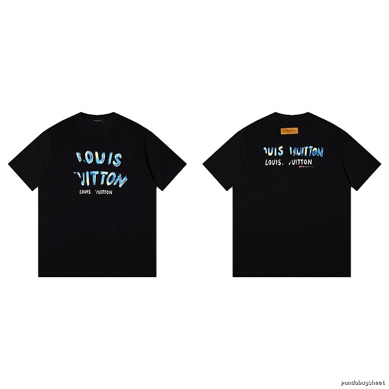 Louis Vuitton Graffiti Trendy Cool Style Black T-shirt