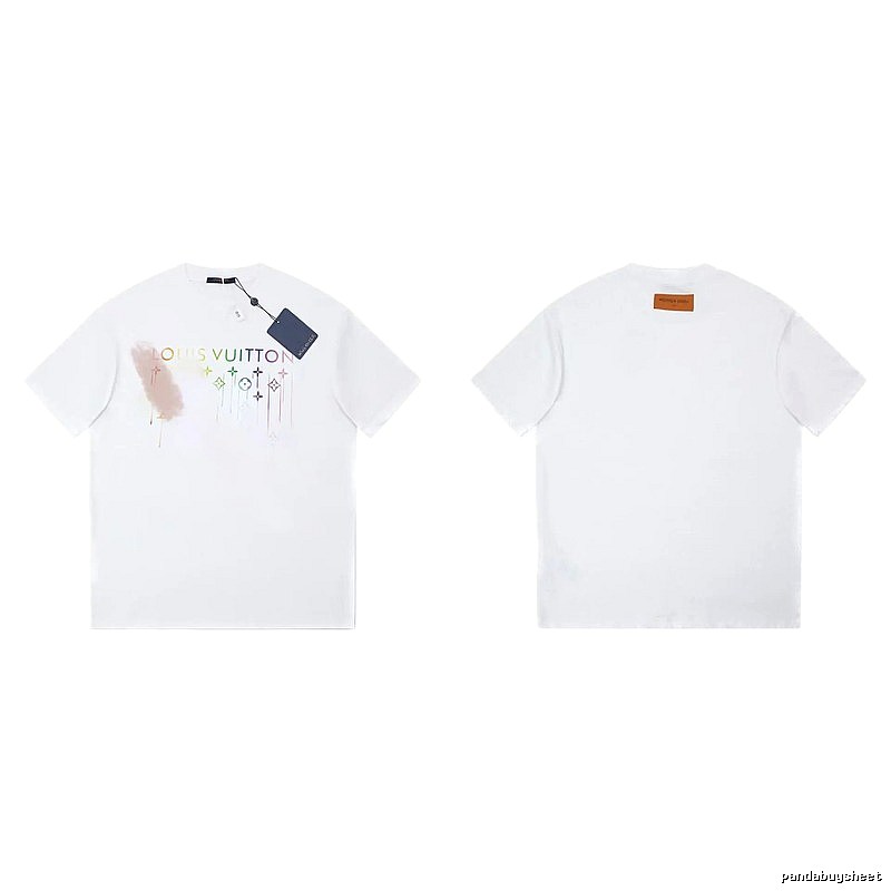 Louis Vuitton Iridescent Print Trendy White T-Shirt