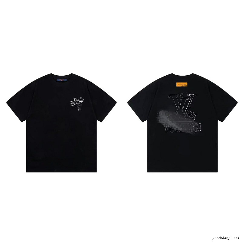 Louis Vuitton LV Printed Street Style Black T-Shirt