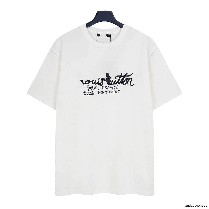 Louis Vuitton Signature Embroidered Casual White T-Shirt