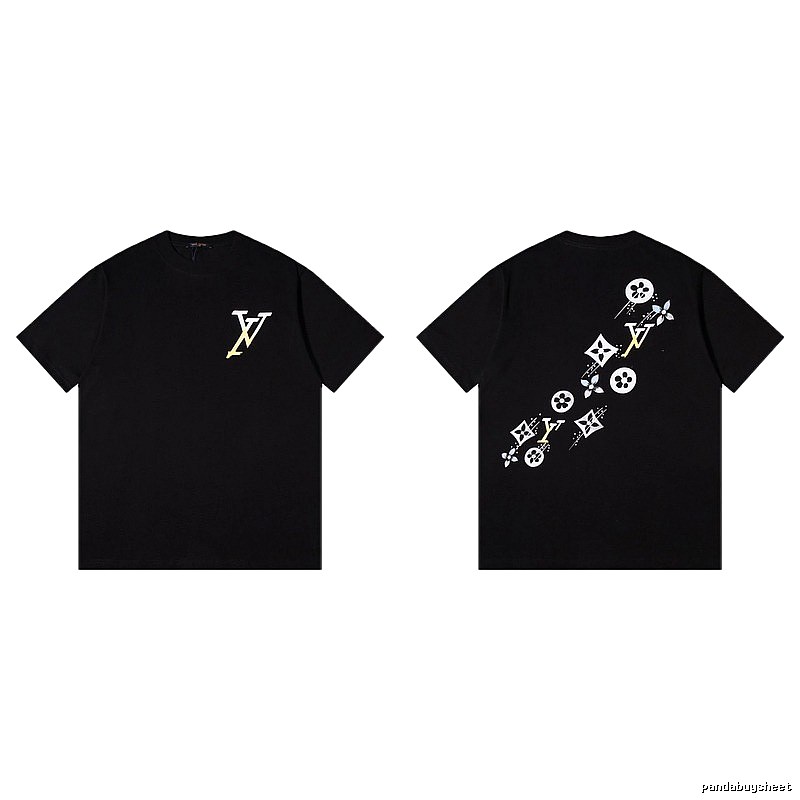 Louis Vuitton Trendy Monogram Black Short Sleeve T-shirt