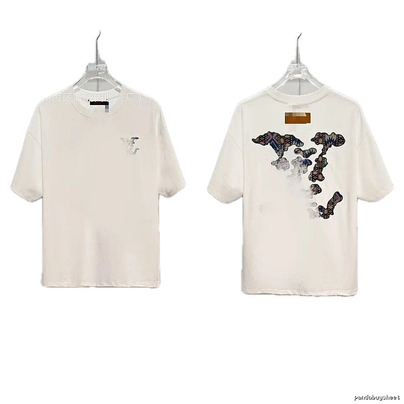 Louis Vuitton Vintage-style Jacquard White Short-sleeved T-shirt