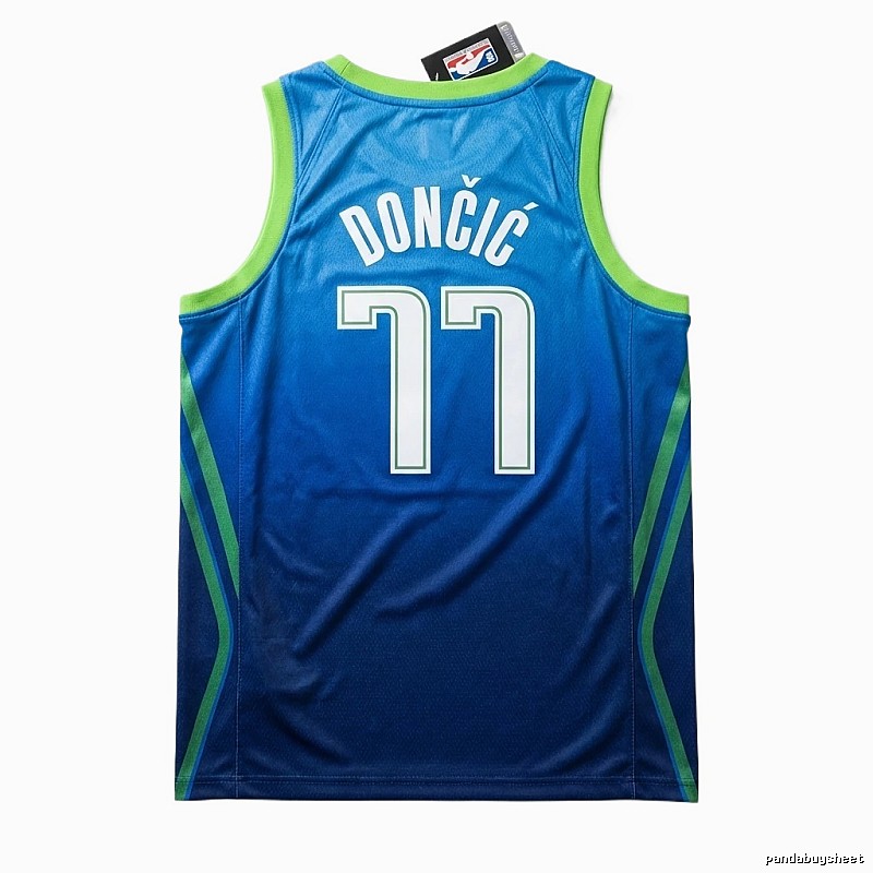 Luka Doncic's basketball style gradient blue jersey