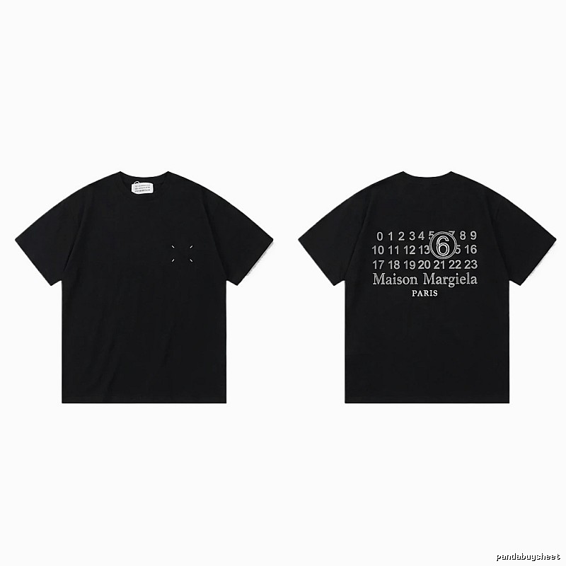 Maison Margiela black T-shirt with digital printing