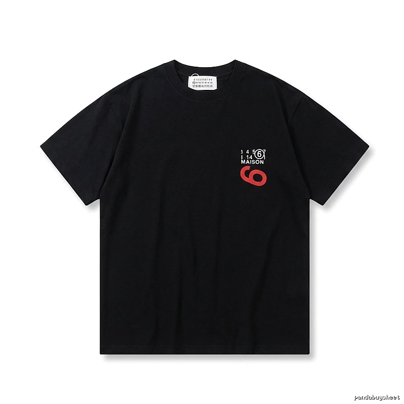 Maison Margiela black T-shirt with digital printing style