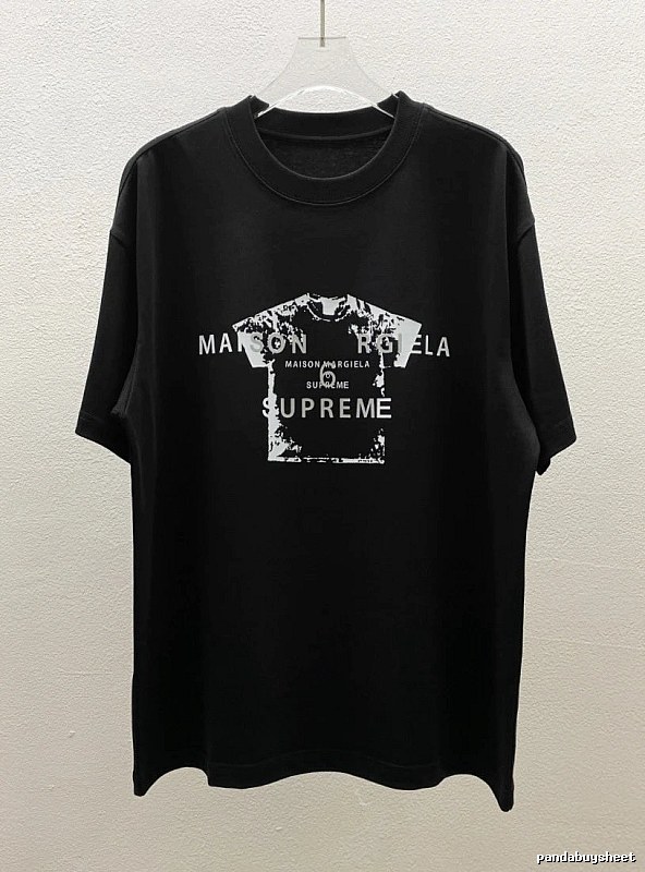 Maison Margiela Co-branded Street-style Black T-Shirt