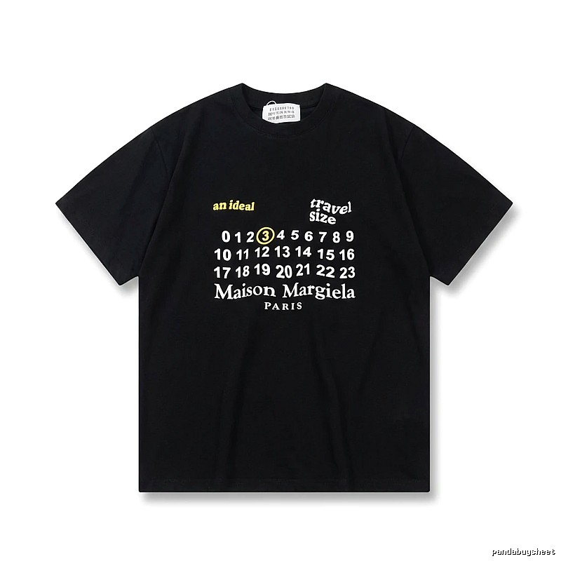 Maison Margiela digital print style black T-shirt