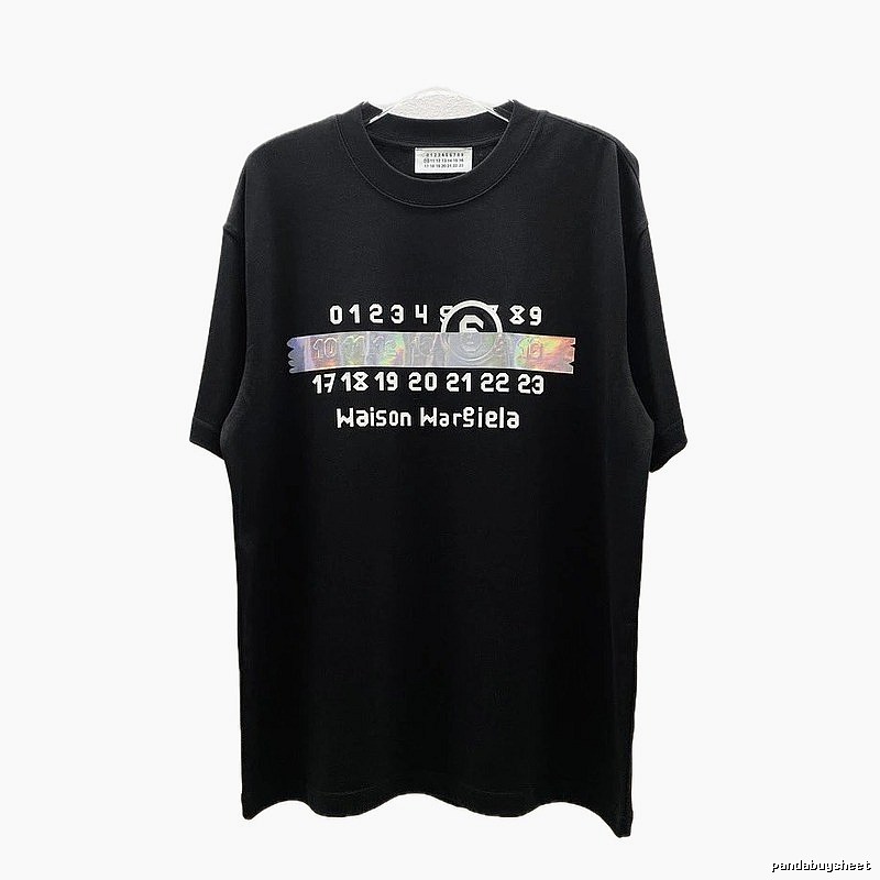 Maison Margiela Digital Trendy Black T-Shirt