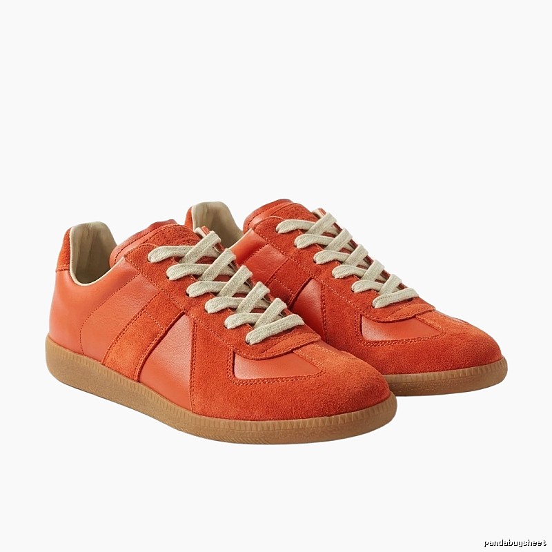 Maison Margiela Orange Retro-Style Sneakers