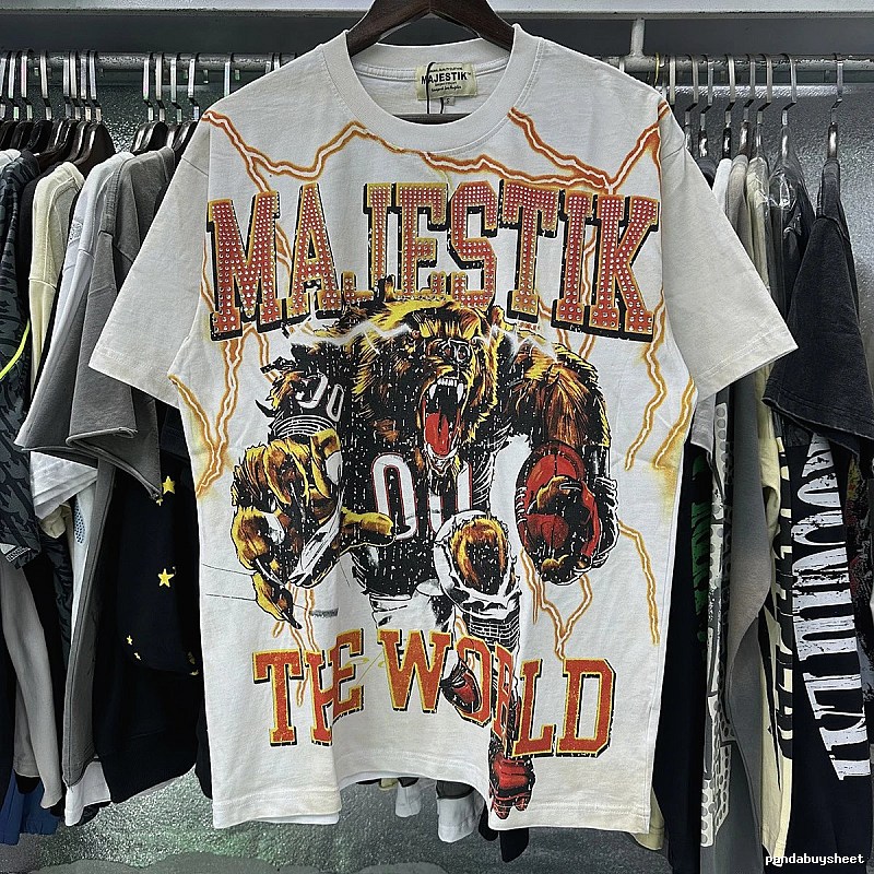 MAJESTIK Grizzly American Vintage White T-Shirt