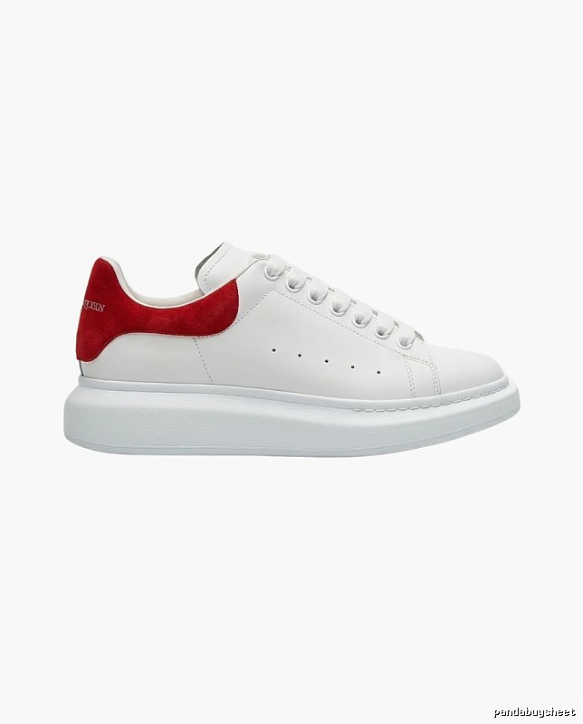 McQueen thick-soled red and white casual shoes