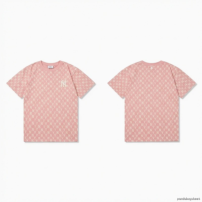 MLB full - print style pink T - shirt