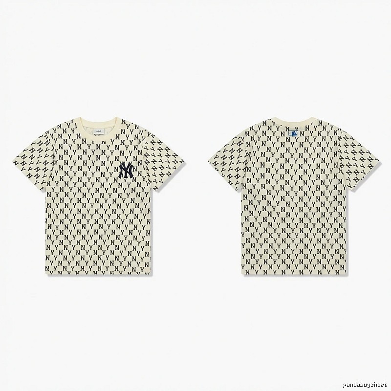 MLB full-print trendy style white T-shirt