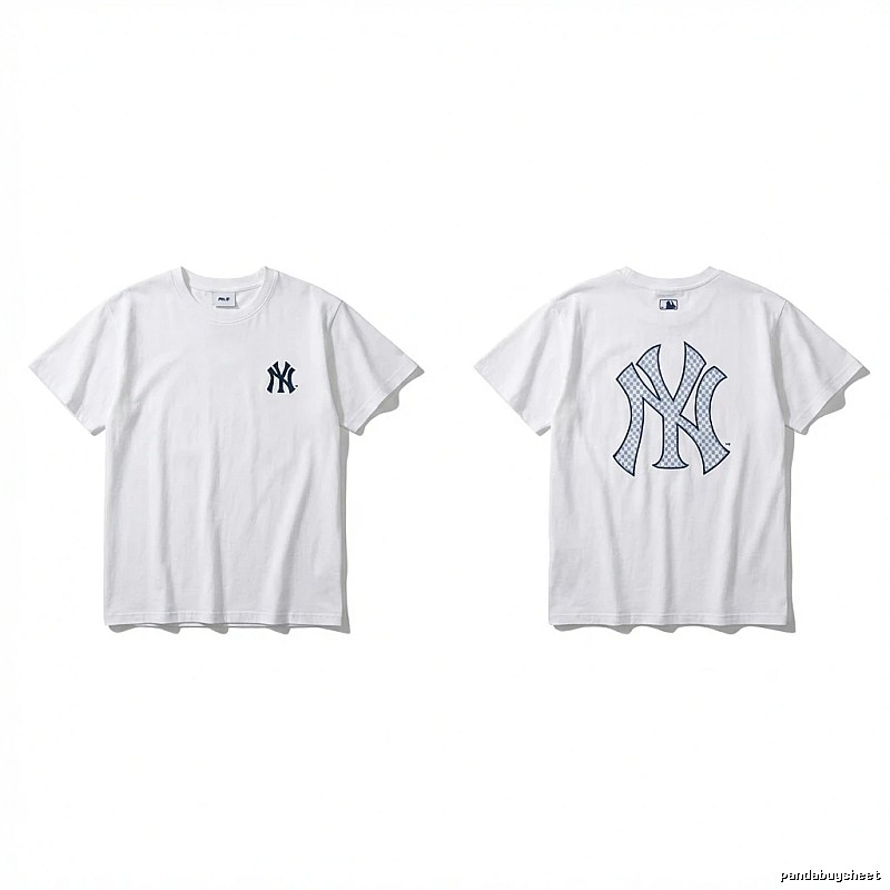 MLB NY Series Simple Style White T-shirt