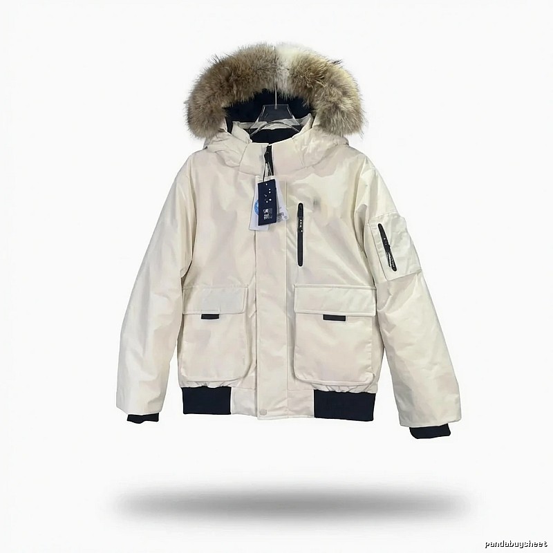 MLB workwear style off-white down jacket