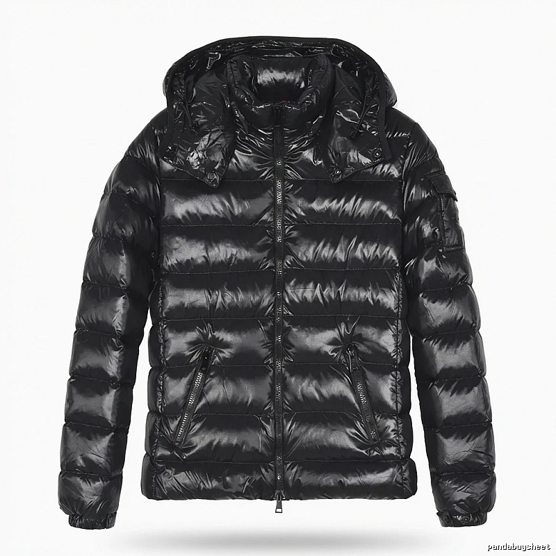 Moncler black shiny down jacket