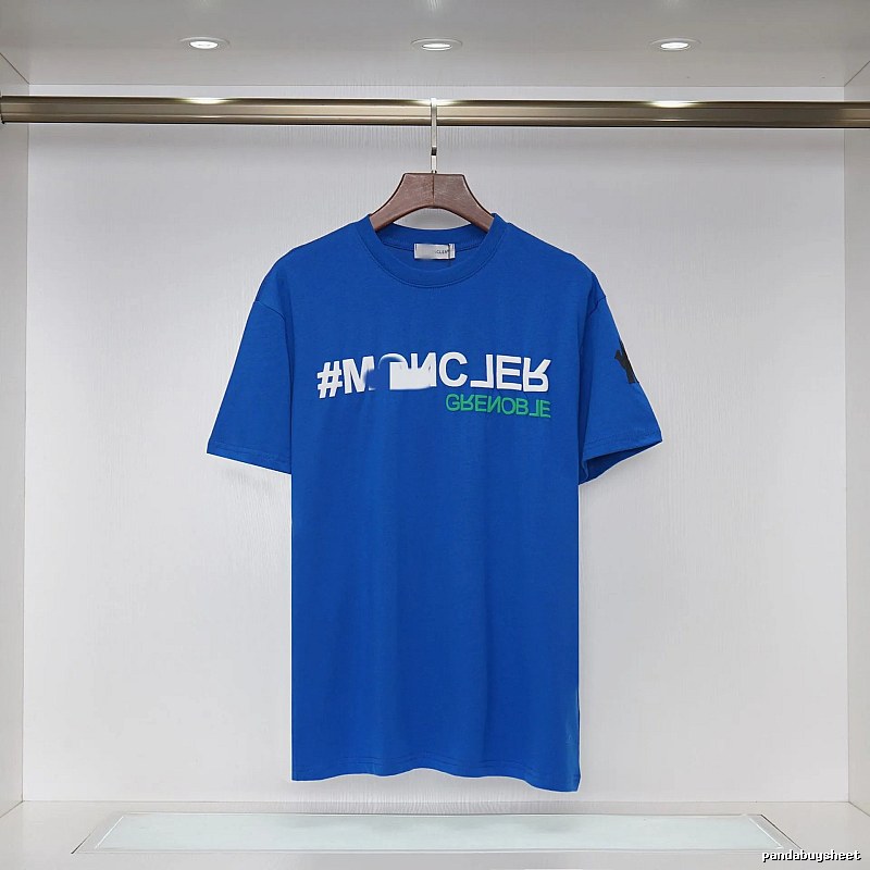 Moncler Grenoble Street Style Blue Short-sleeve T-shirt