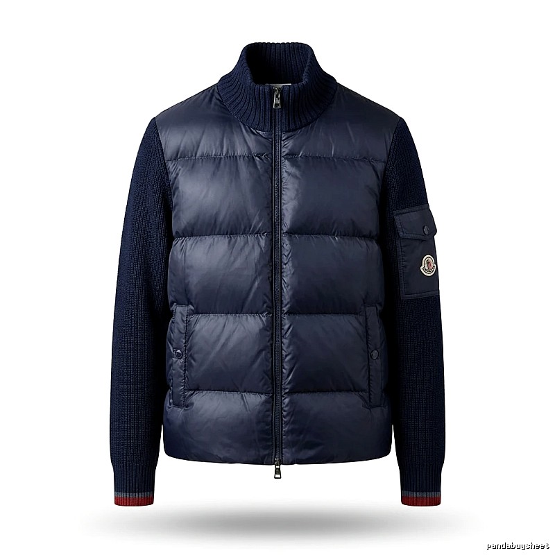 Moncler knitted and spliced down jacket