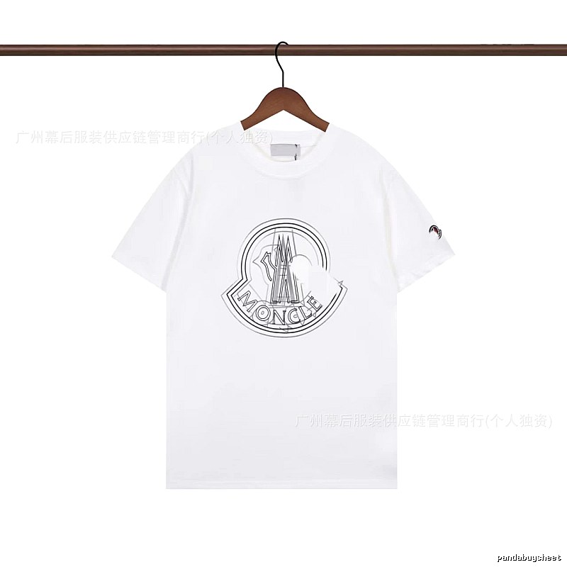 Moncler Large Logo Trendy Style White Short-sleeve T-shirt