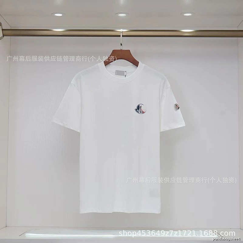 Moncler Logo Minimalist Style White Short-sleeved T-shirt
