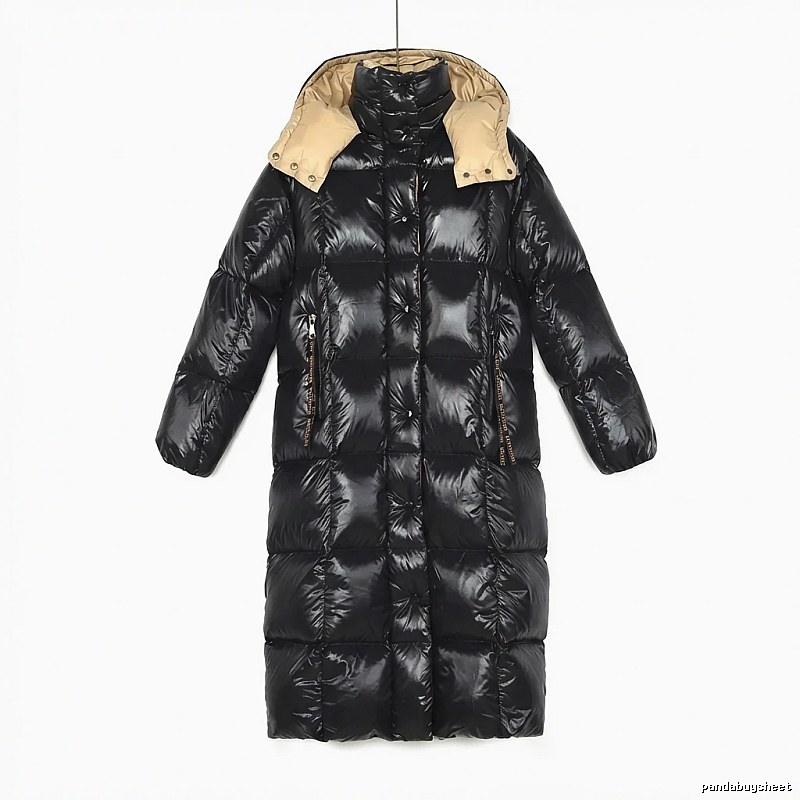 Moncler long black down jacket