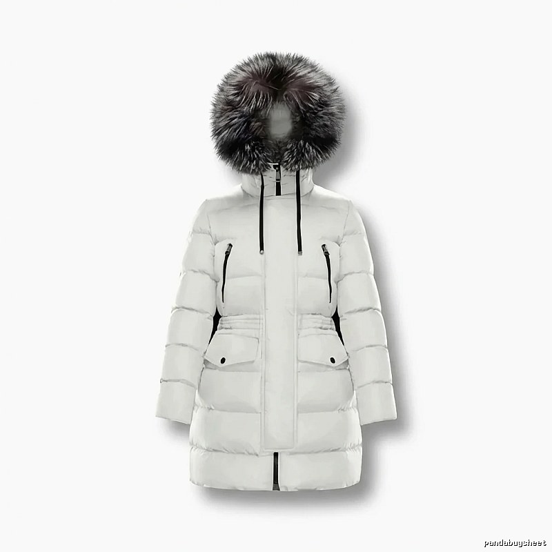 Moncler long fashion white down jacket