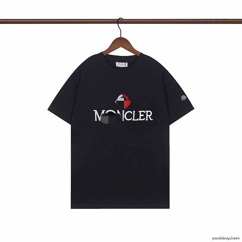 Moncler Printed Casual Black Short-sleeve T-shirt