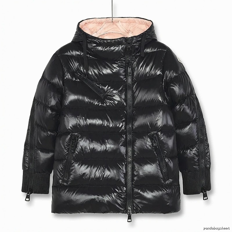 Moncler shiny and stylish black down jacket