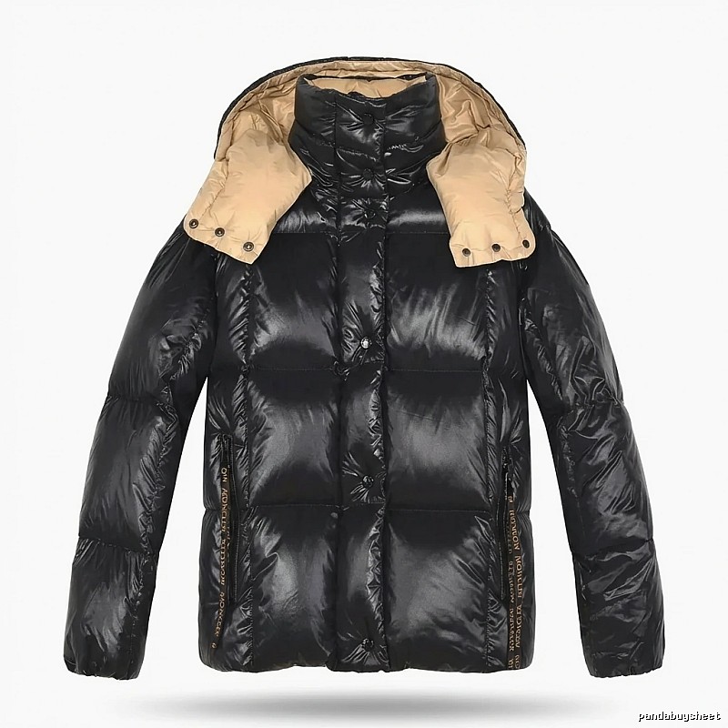 Moncler shiny and stylish black down jacket