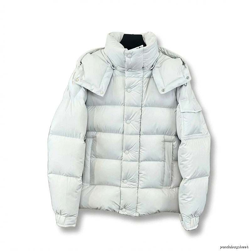 Moncler's classic white down jacket.