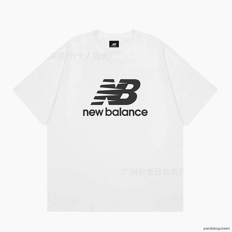New Balance Casual Trendy White Printed Short-sleeve T-shirt