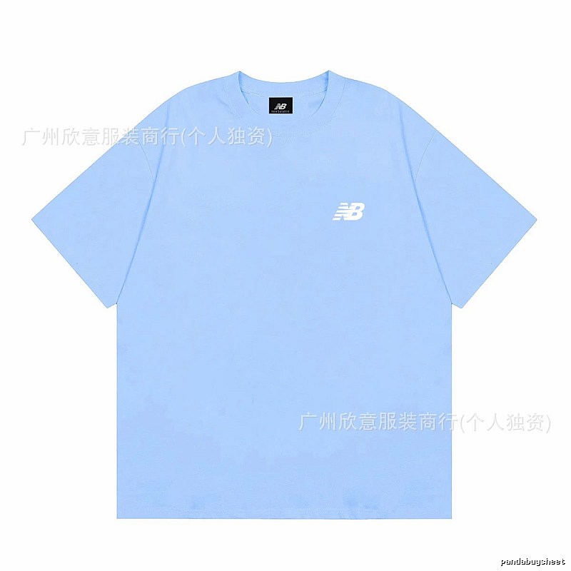 New Balance Classic Minimalist Style Light Blue Short-sleeve T-shirt
