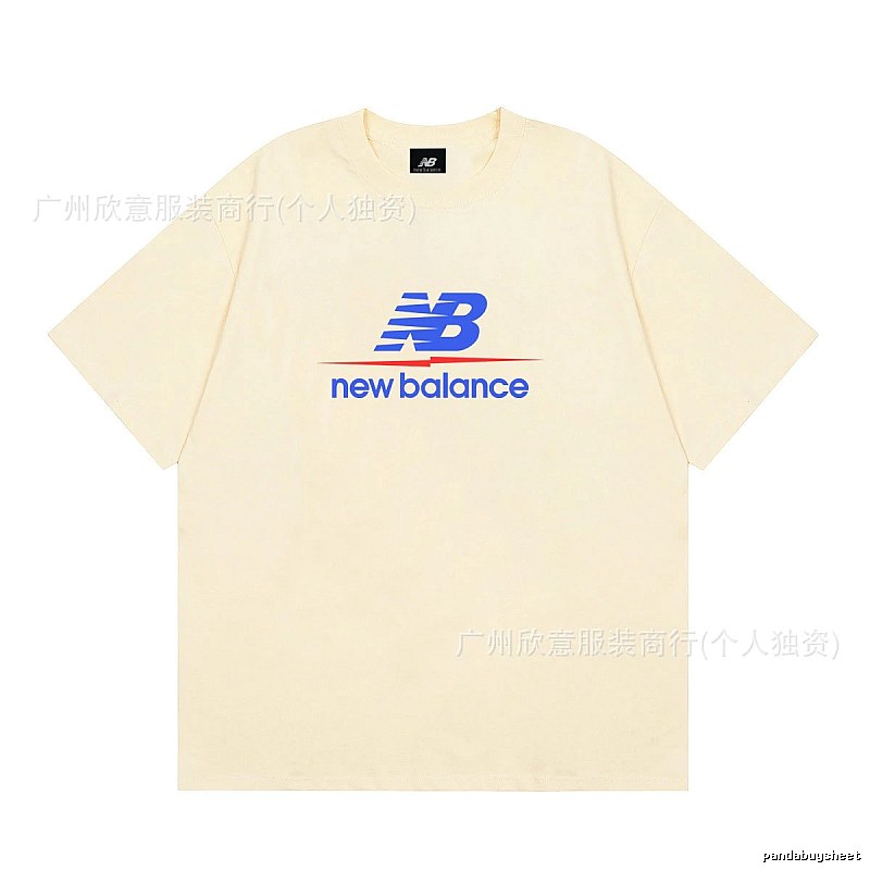 New Balance Printed Casual-style Light Beige Short-Sleeve T-Shirt