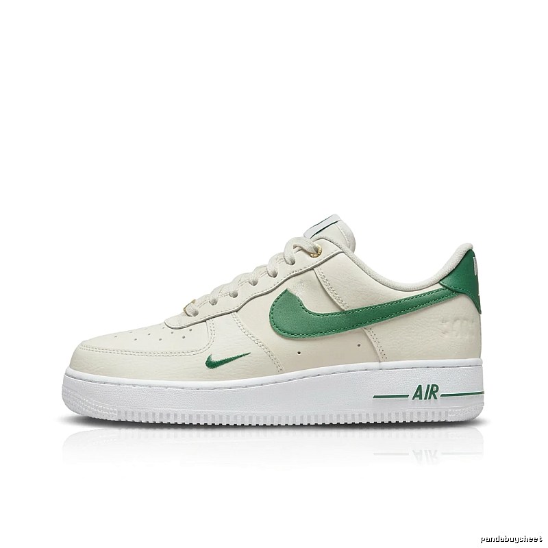Nike Air Force 1 Retro Style White and Green Shoes