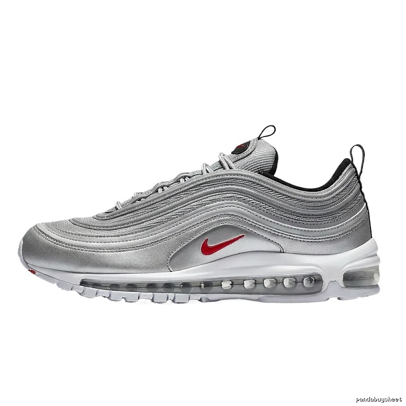 Nike Air Max 97 Silver and White Trendy Shoes